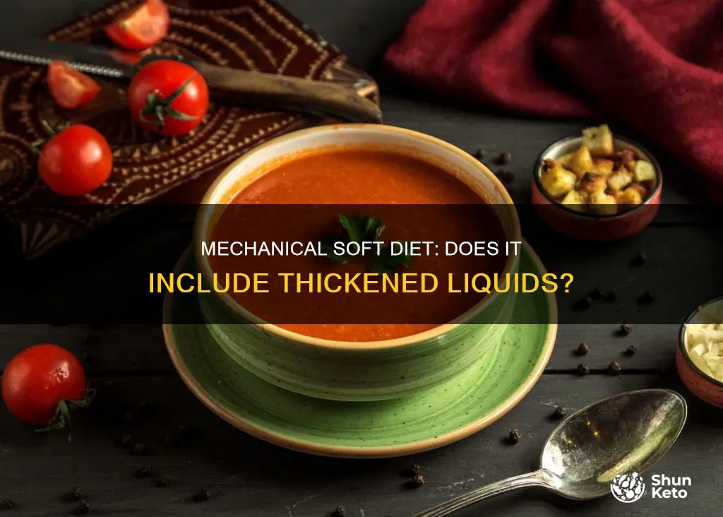 does mechanic soft diet mean thickened liquids