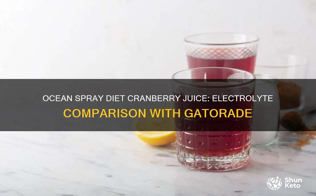 does ocean spray diet cranberry juice provide electrolytes like gatorade