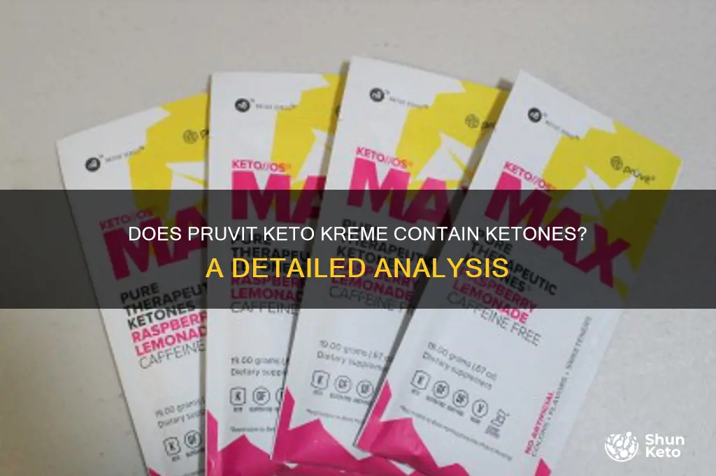 does pruvit keto kreme have ketones