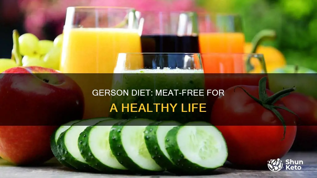does the gerson diet allow meat