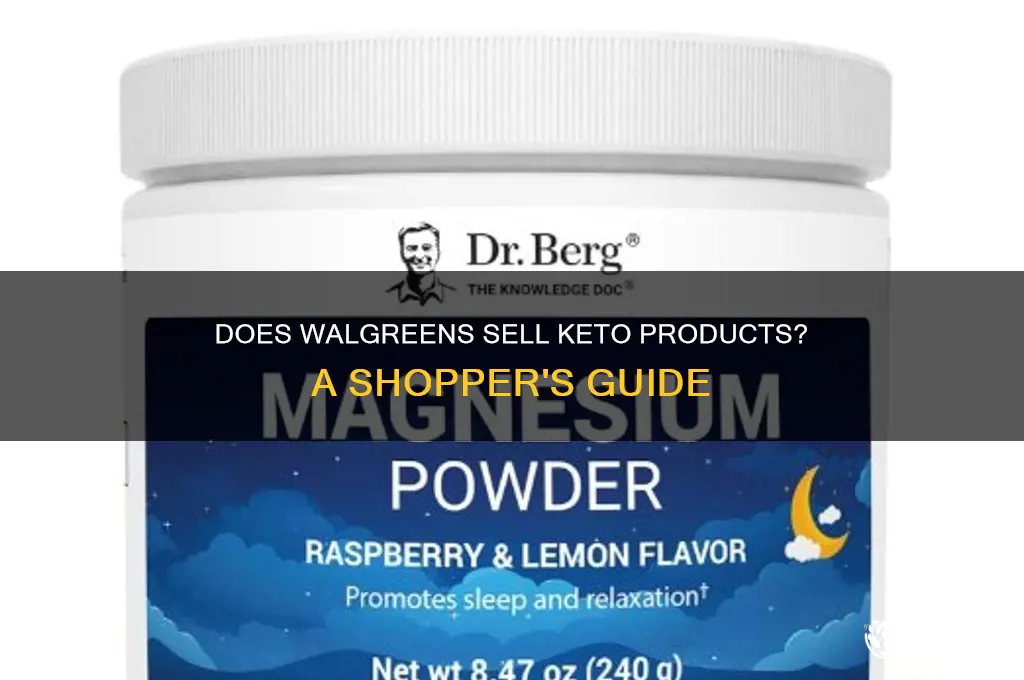 does walgreens carry keto products