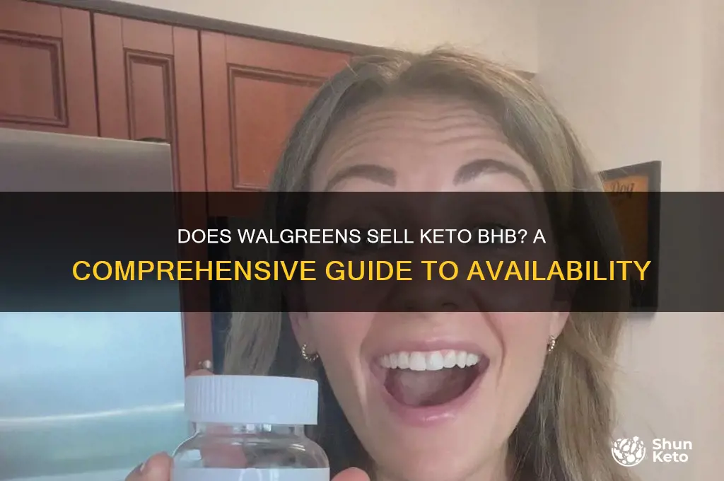 does walgreens sell keto bhb