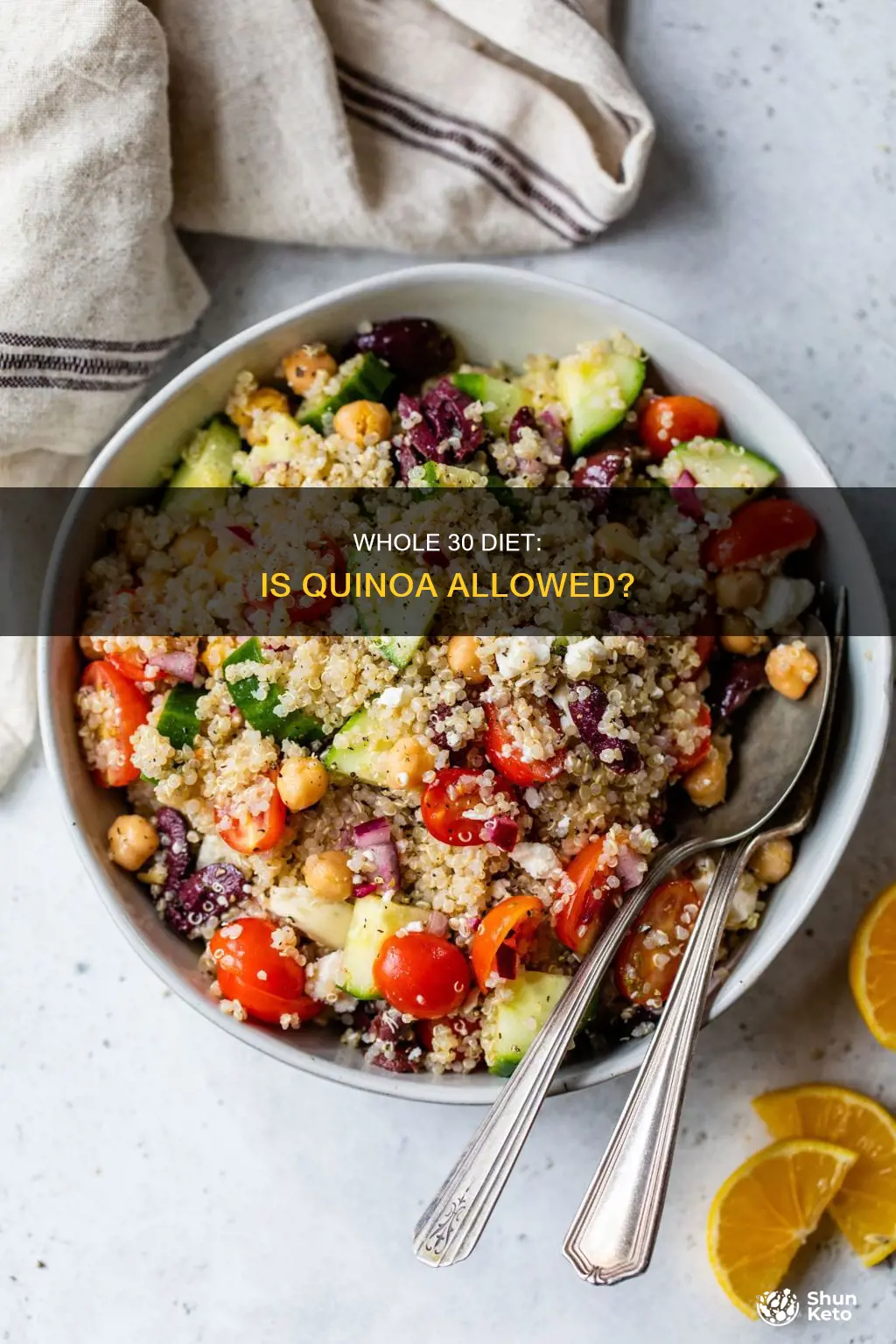 does whole 30 diet allow quinoa