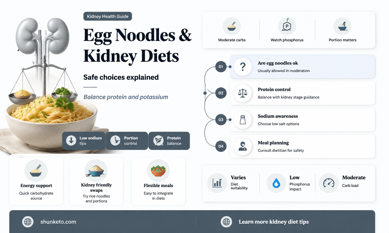 are egg noodles ok for a kidney diet