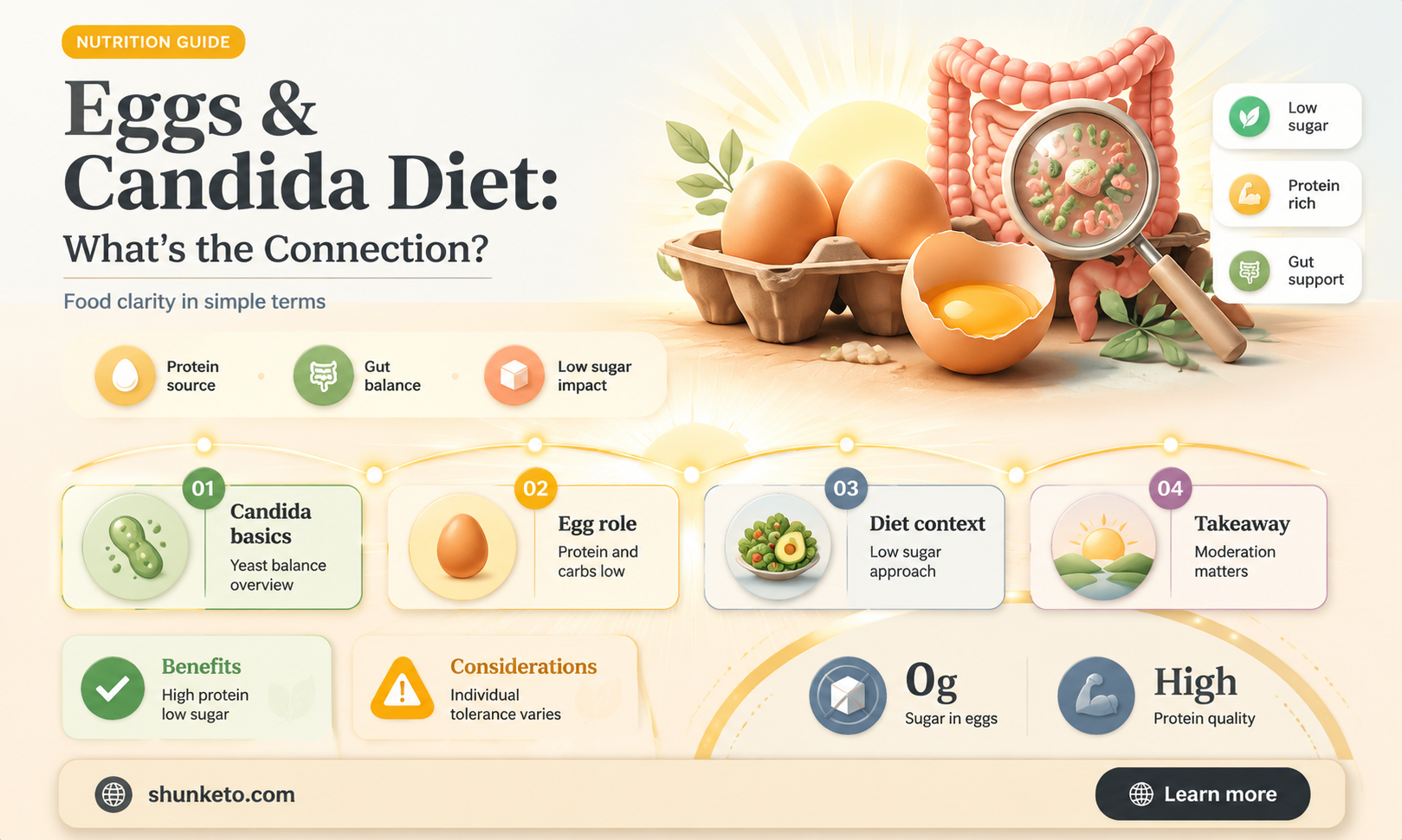are eggs ok for candida diet