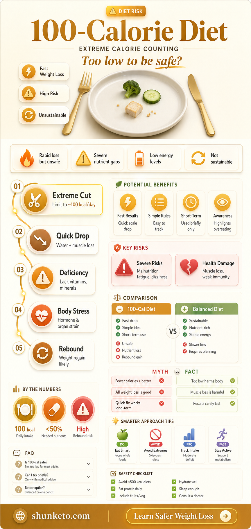 are 100 cal diets safe
