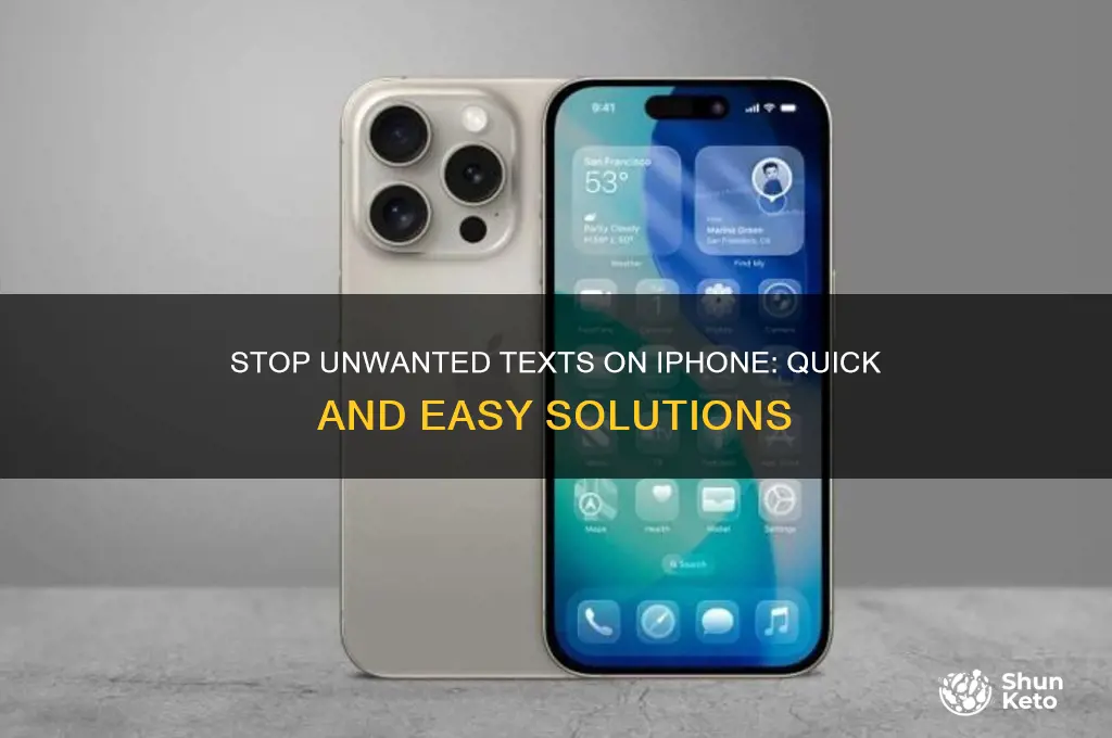 how can i stop ketting text meesageon my iphone