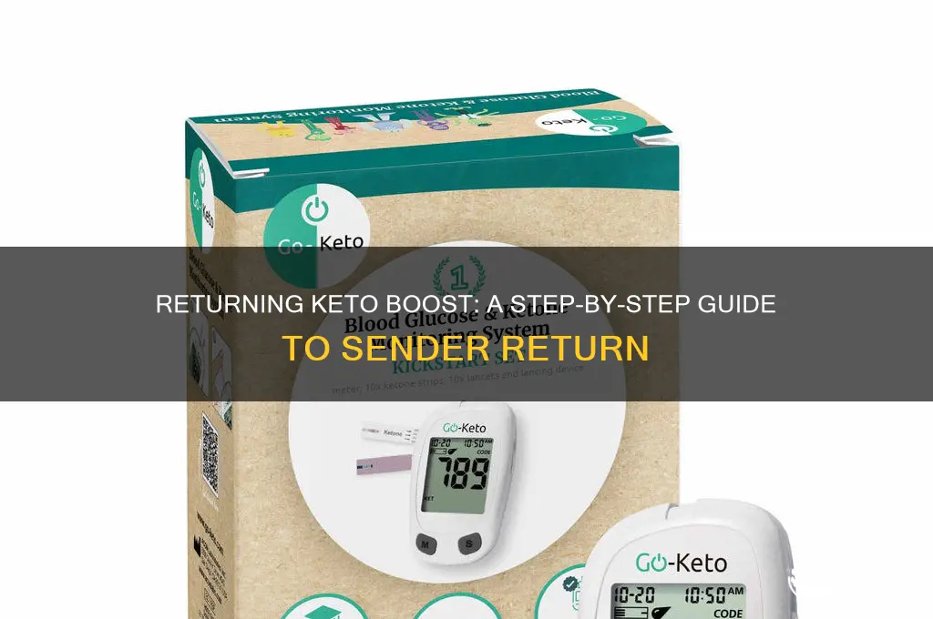 how can you return keto boost to the sender