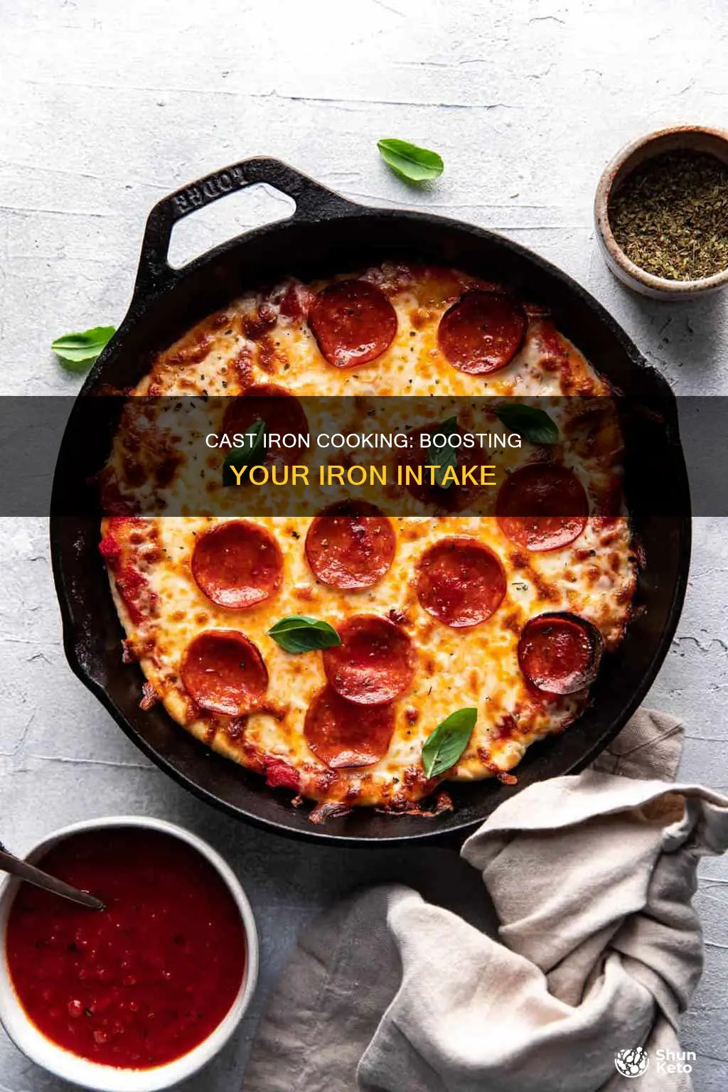 how do cast iron pans add iron to diet