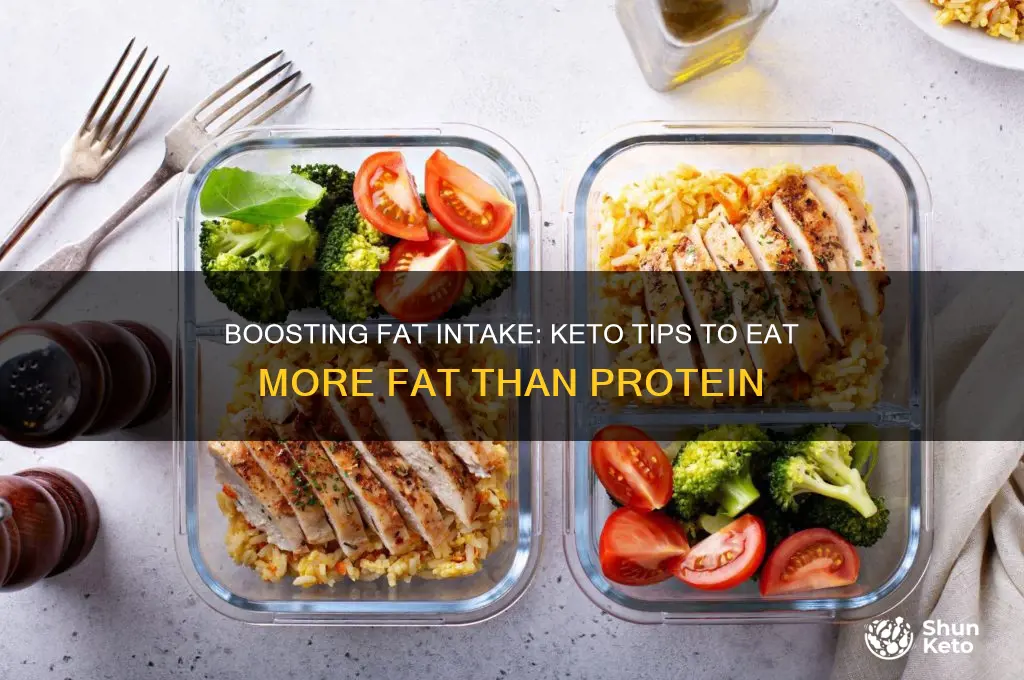 how do i eat more fat than protein on keto
