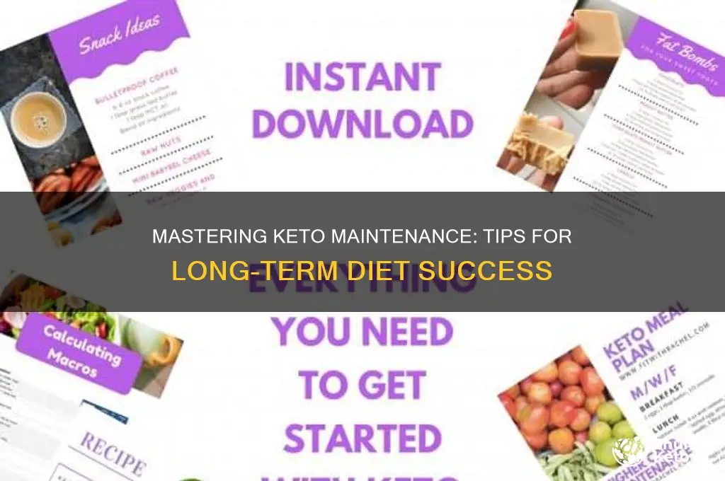 how do you do maintenance on keto diet