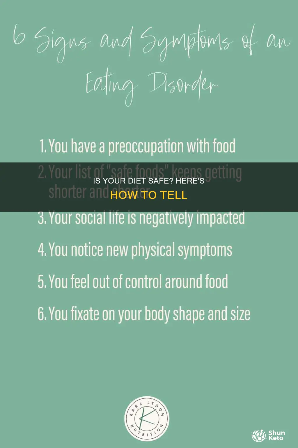 how do you know if a diet is safe