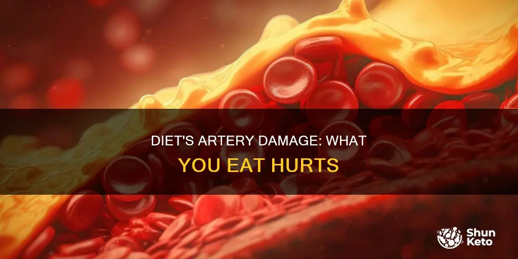 how does diet cause damage to the arteries