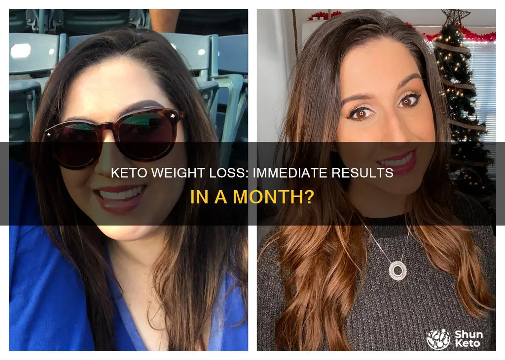 how immediate is weight loss from keto one month