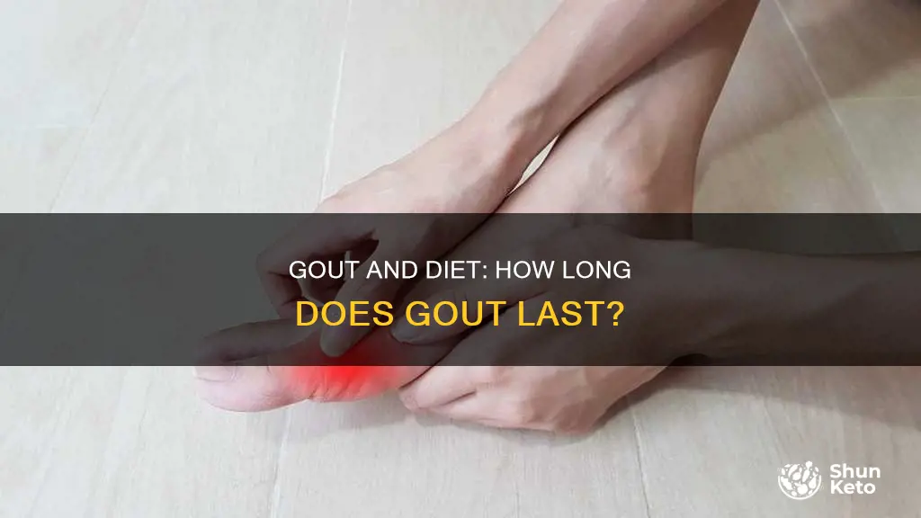 how long after changing diet does gout last