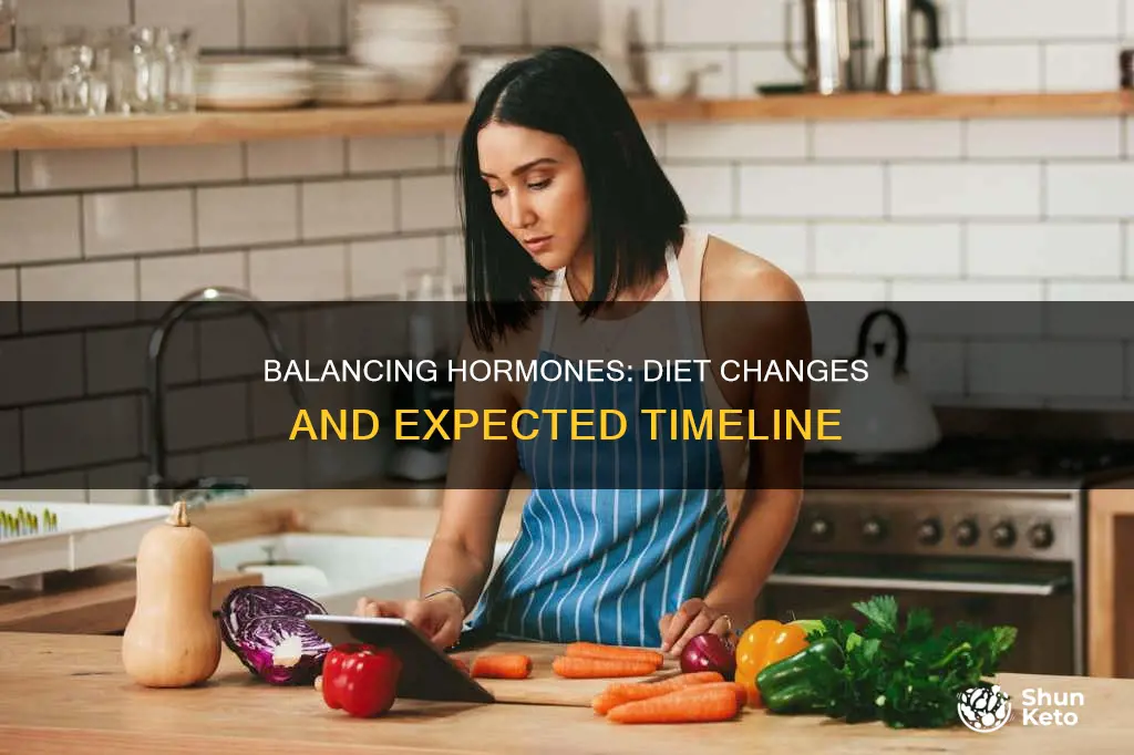 how long after changing diet for hormones to balance