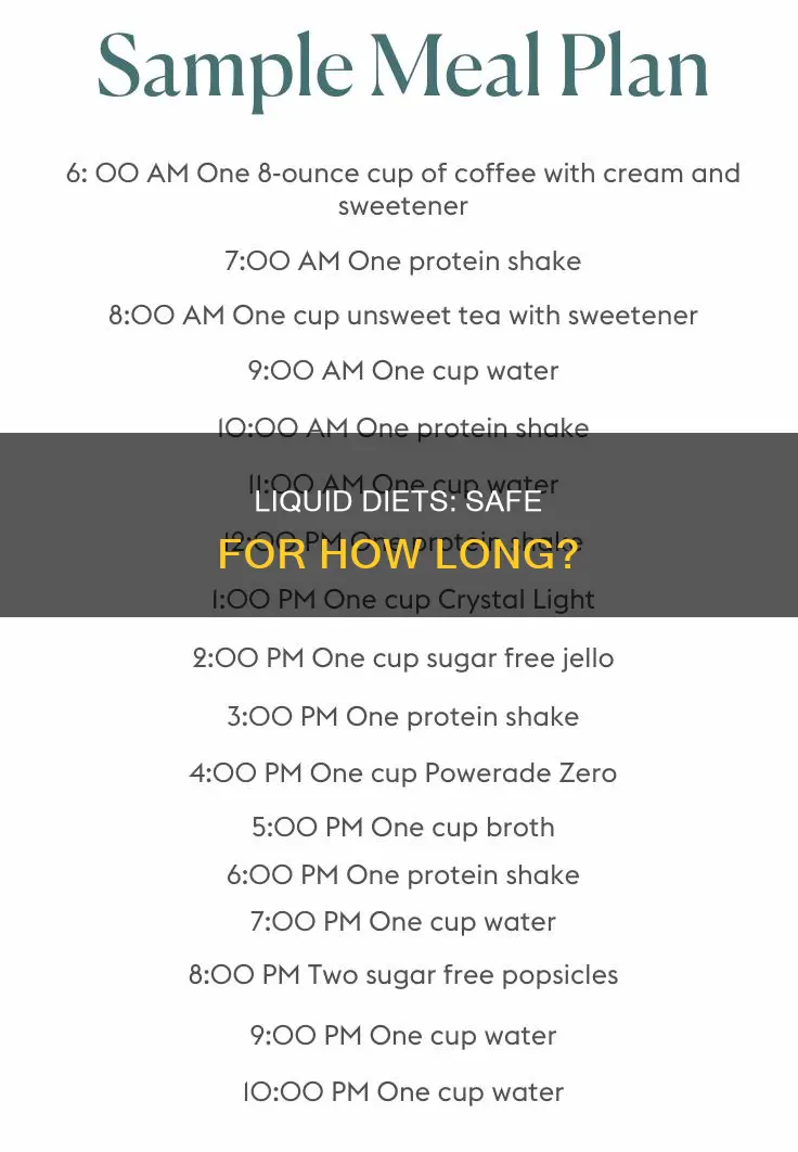 how long are boxed liquid diet safe