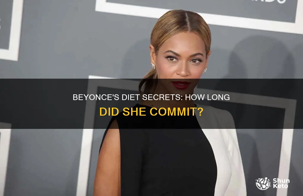 how long did beyonce diet