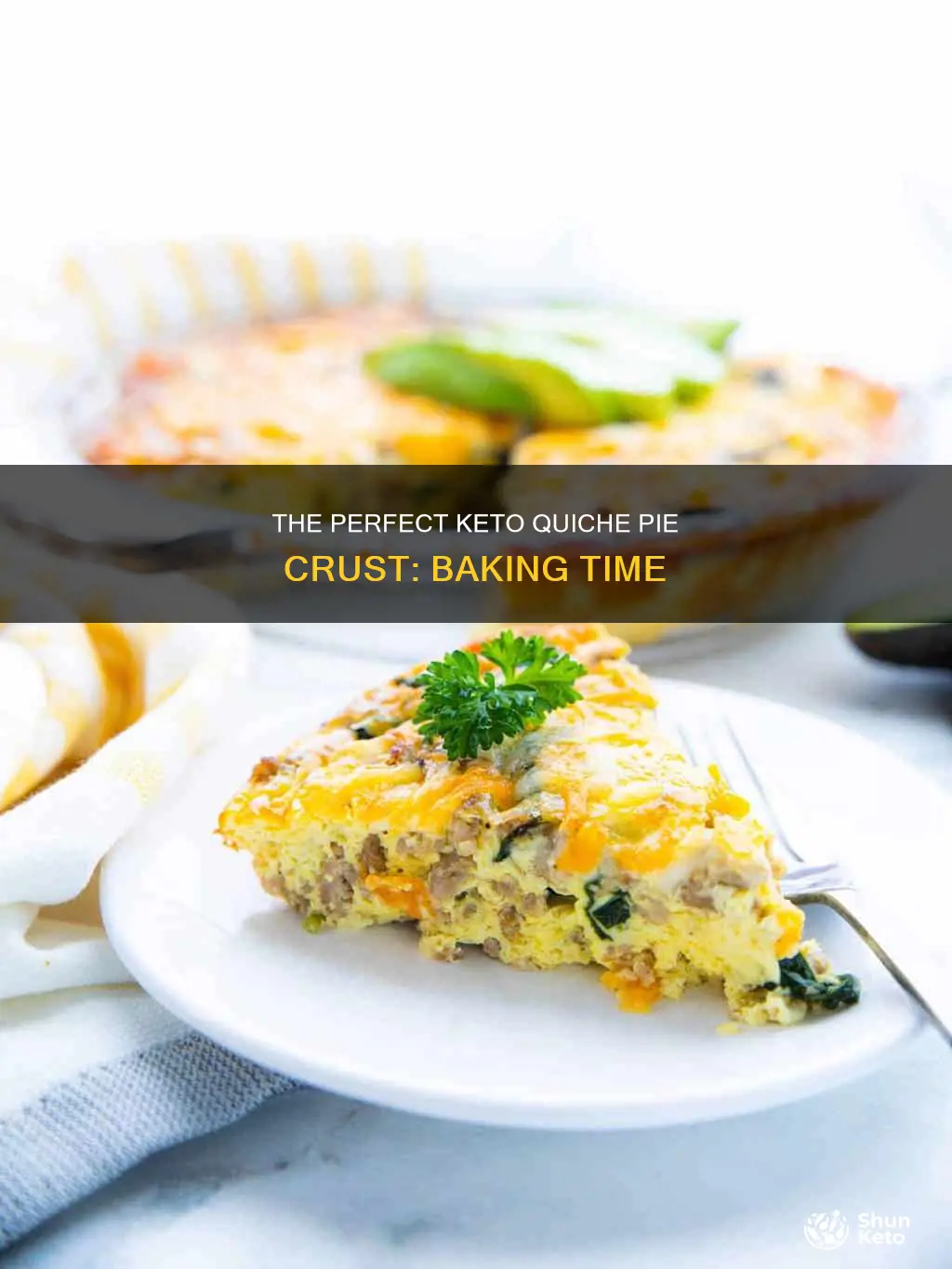 how long do you cook keto quiche pie crust