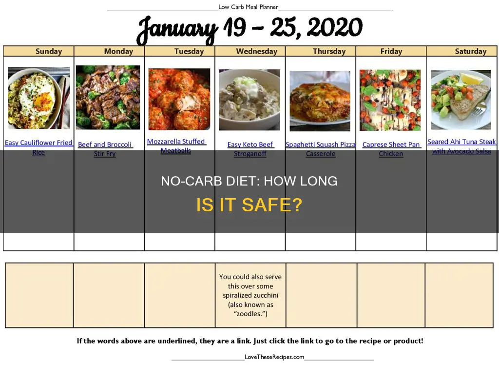 how long is a no carb diet safe
