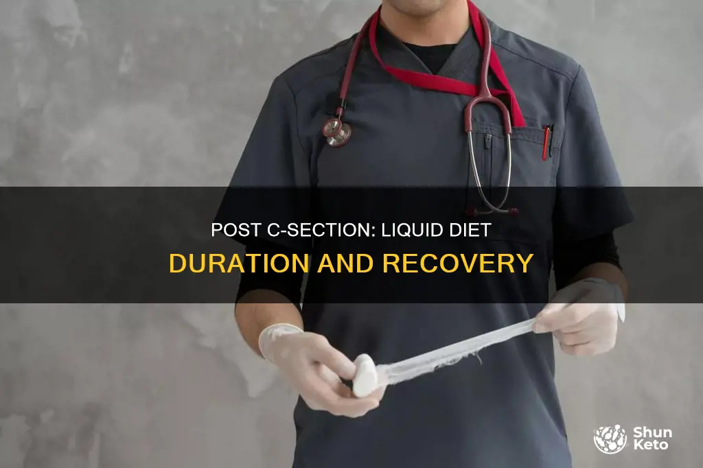 how long liquid diet after c section
