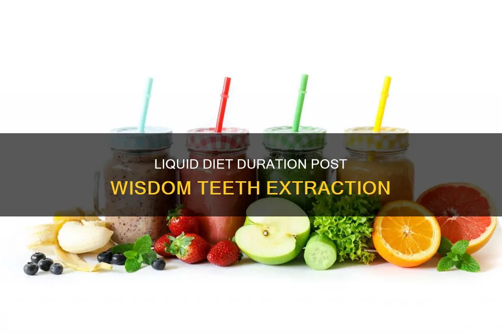 how long on liquid diet after wisdom teeth removal
