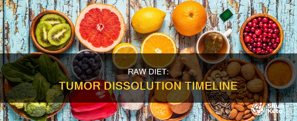 how long on raw diet to disolve 2 tumor