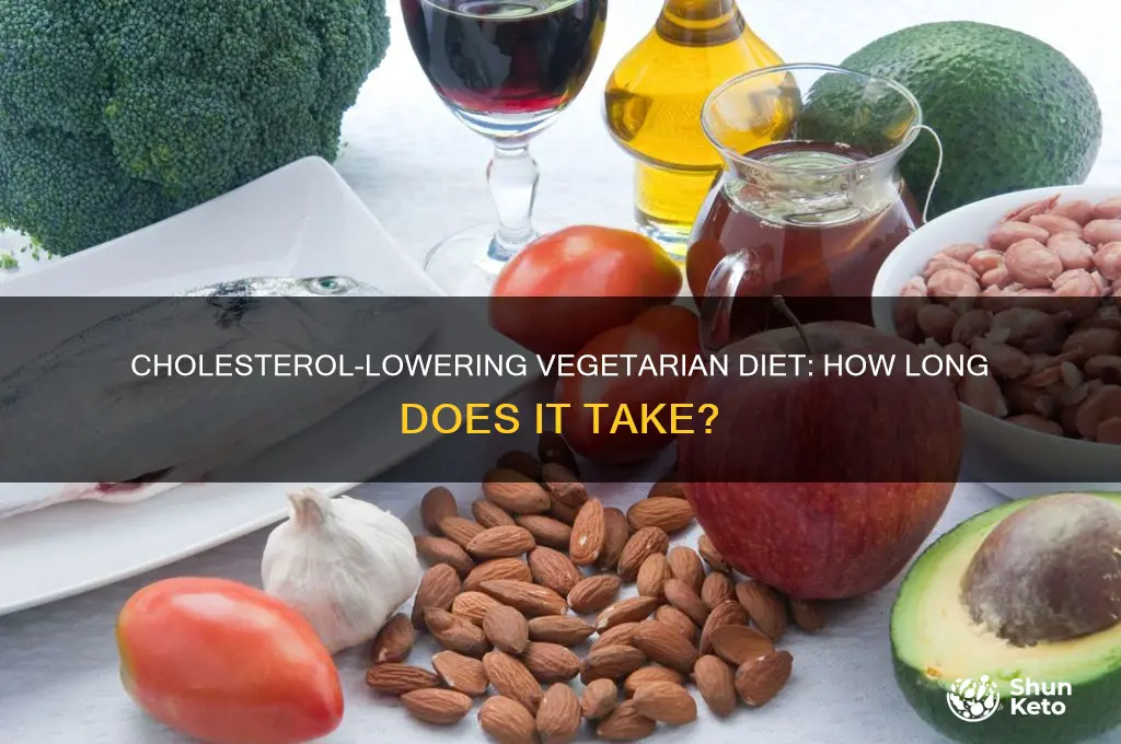 how long to drop cholesterol levels with vegitarian diet only