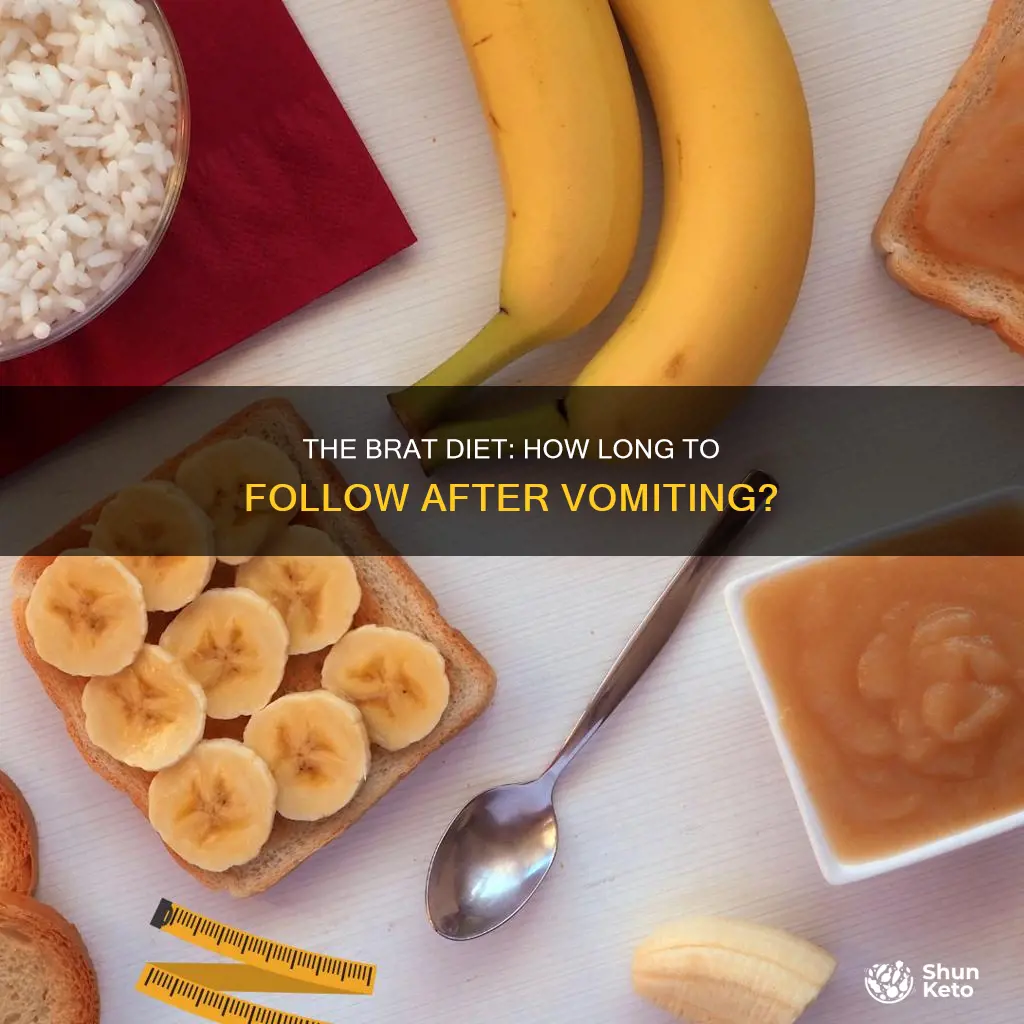 how long to follow brat diet after throw up