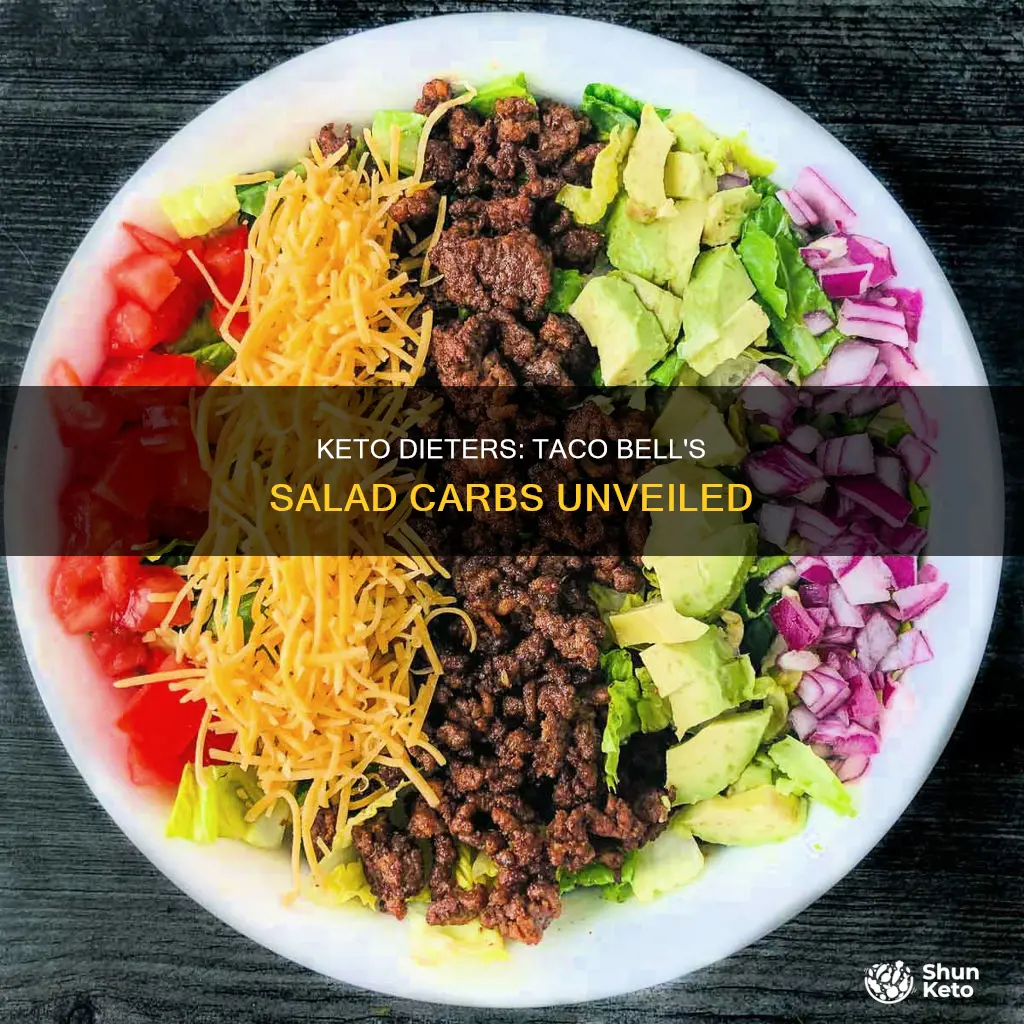 how manuh carbs are in the keto salad taco bell