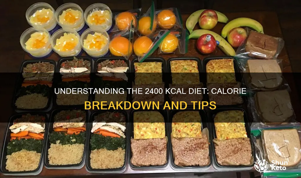 how many calories are in a 2400 kcal day diet