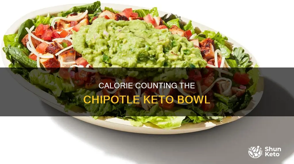 how many calories are in a chipotle keto bowl