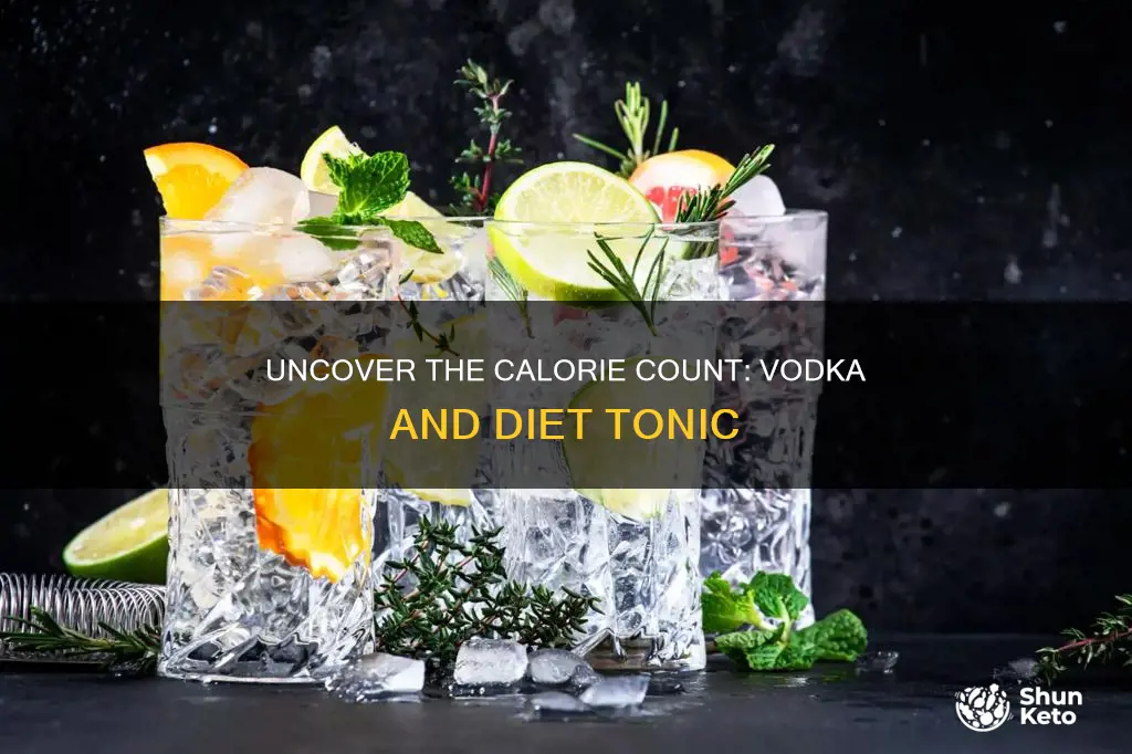 how many calories are in a vodka and diet tonic