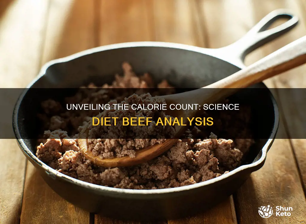 how many calories are in science diet beef