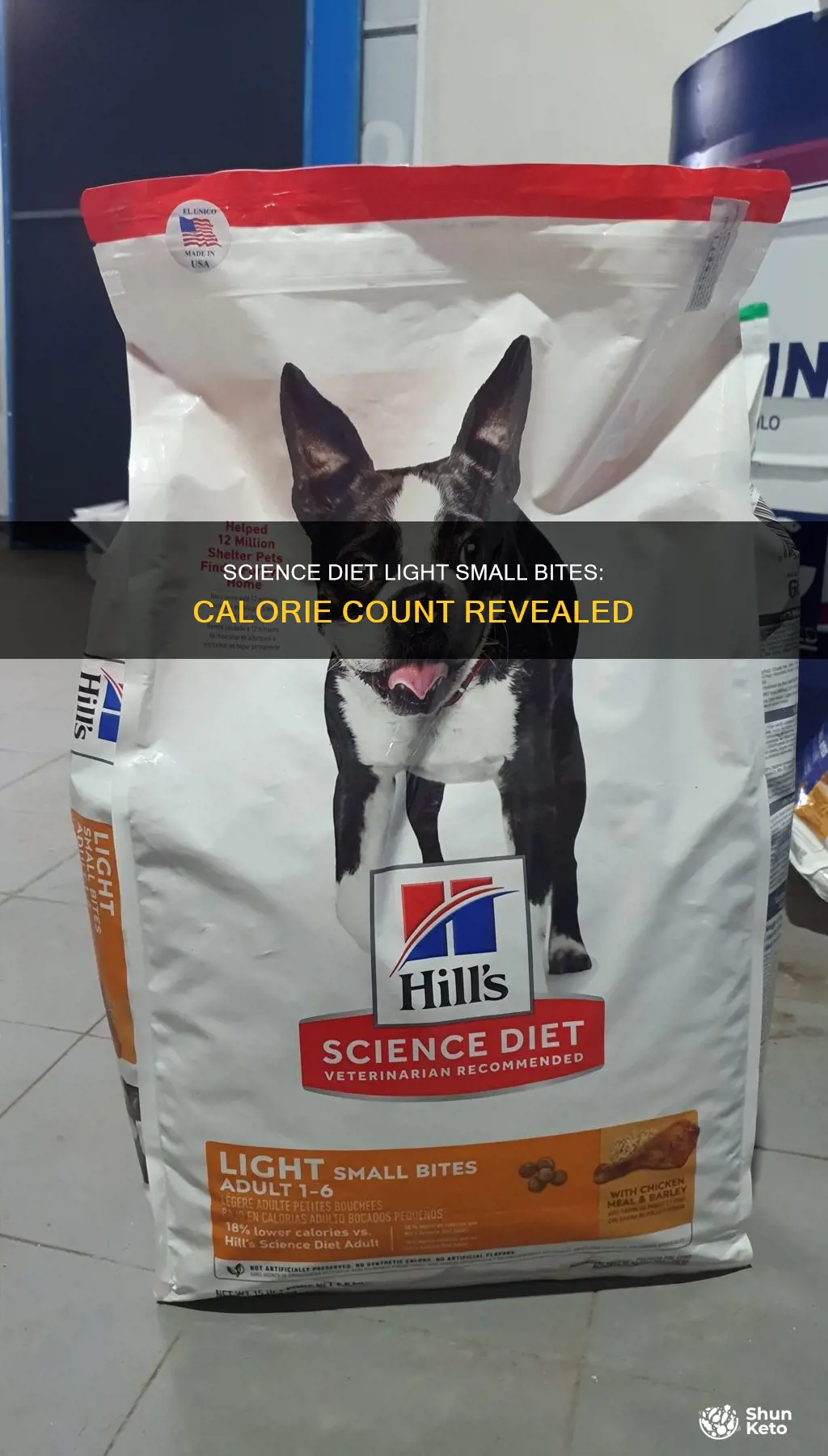 how many calories are in science diet light small bites