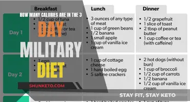 Military Diet: Calorie Breakdown for a 3-Day Plan