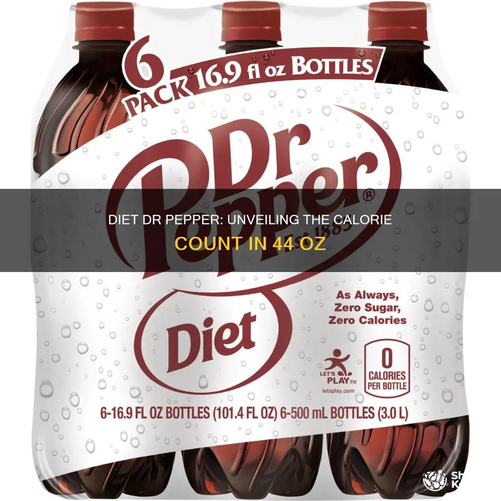 how many calories in 44 oz of diet dr pepper