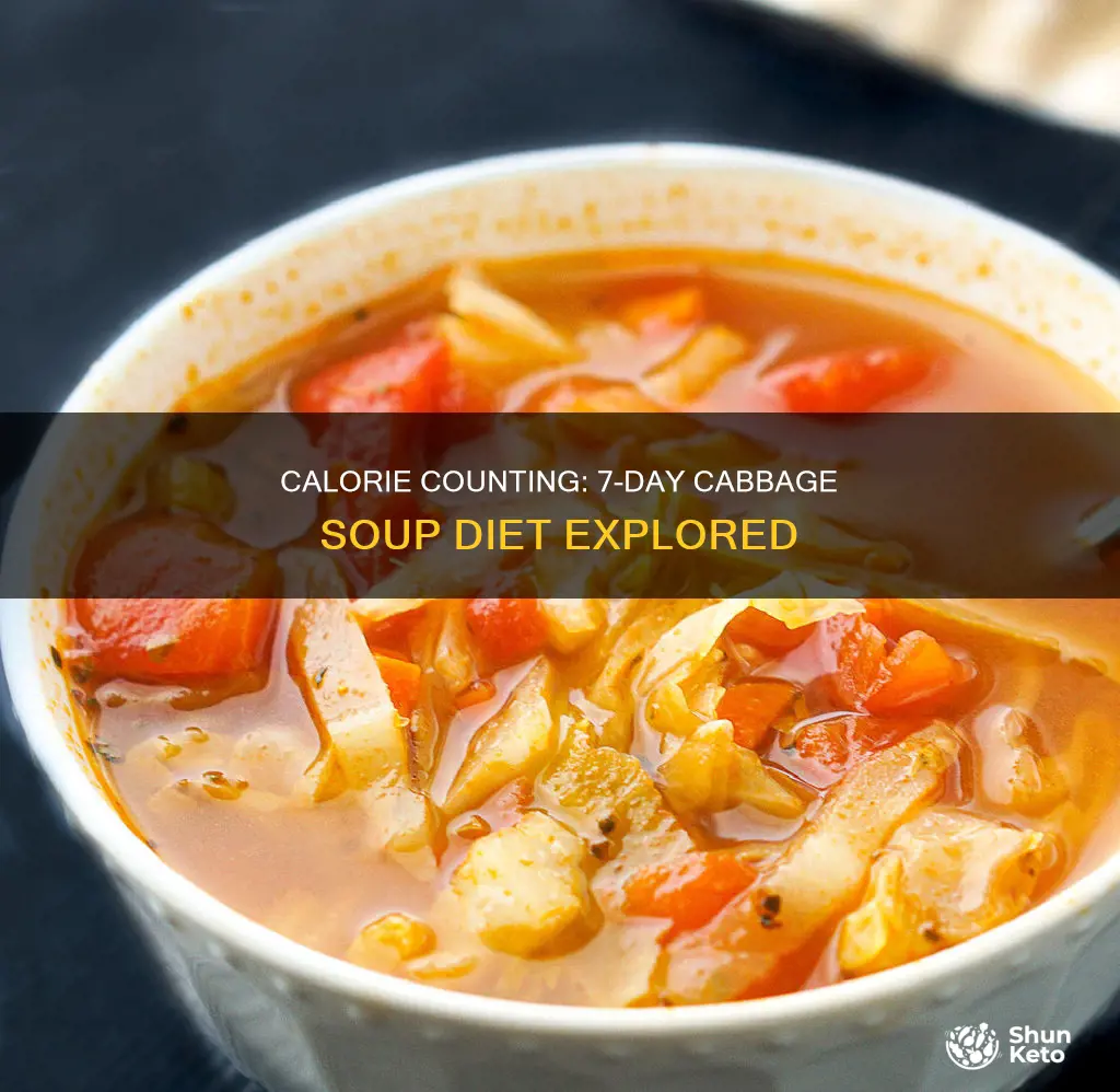 how many calories in 7 day diet cabbage soup