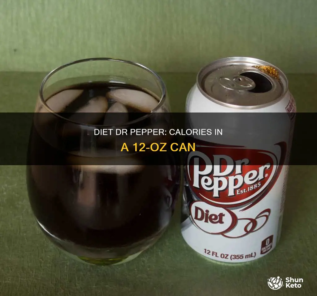 how many calories in a 12 oz diet dr pepper