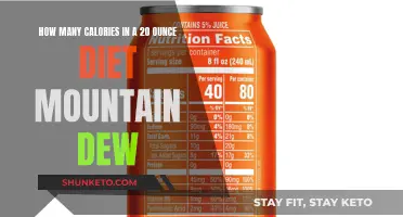 Calorie Count of a 20-Ounce Diet Mountain Dew