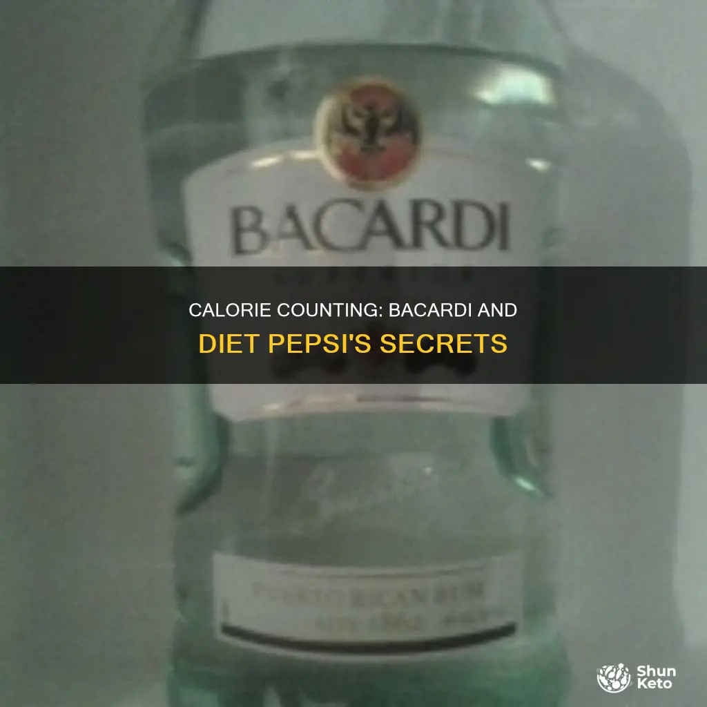 how many calories in a bacardi and diet pepsi