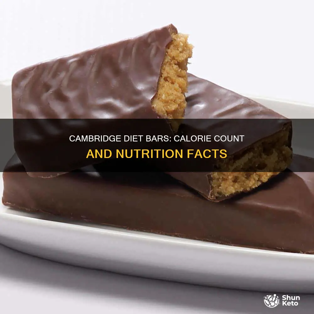how many calories in a cambridge diet bar