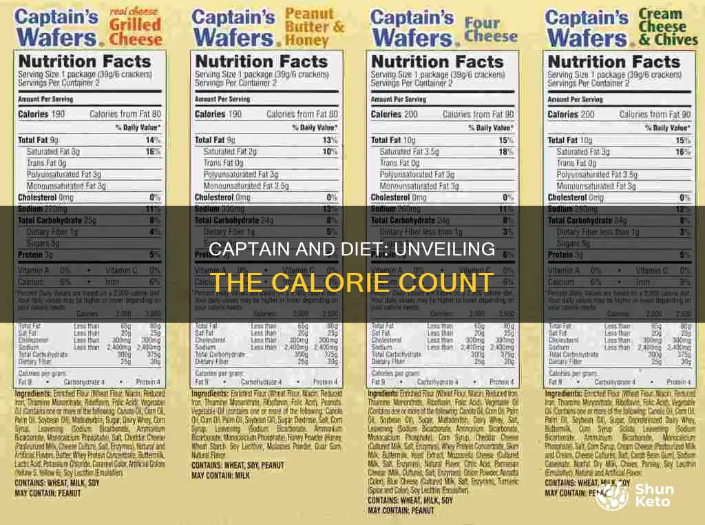 how many calories in a captain and diet