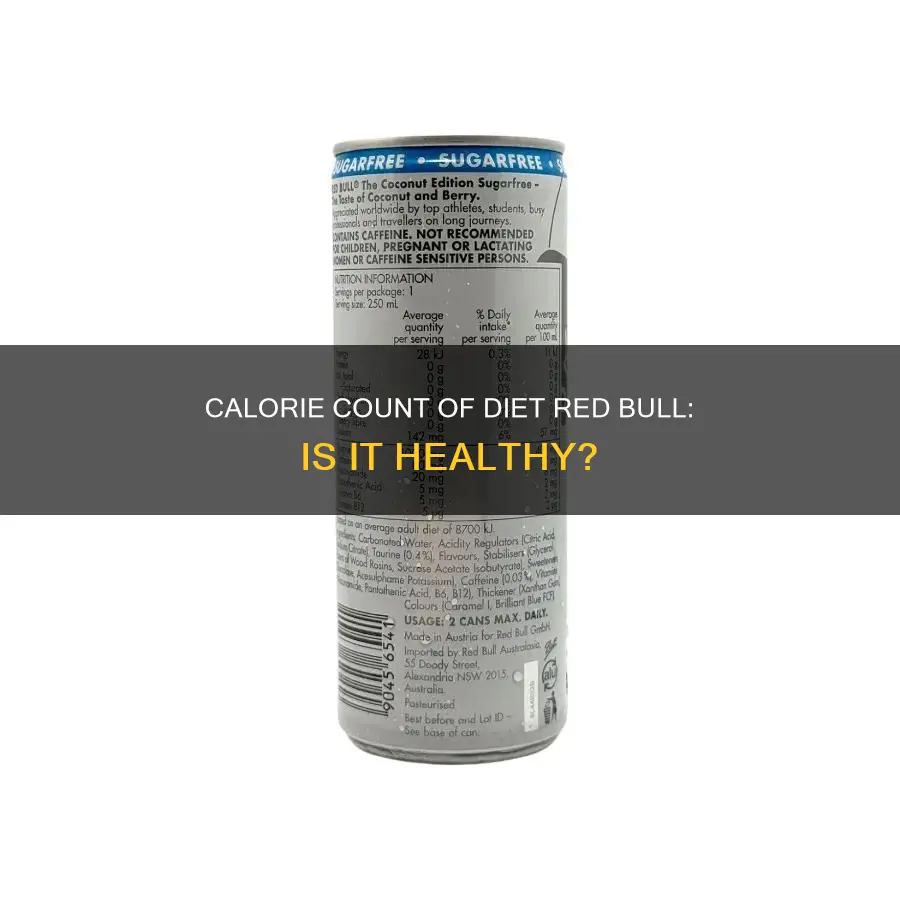 how many calories in a diet red bull