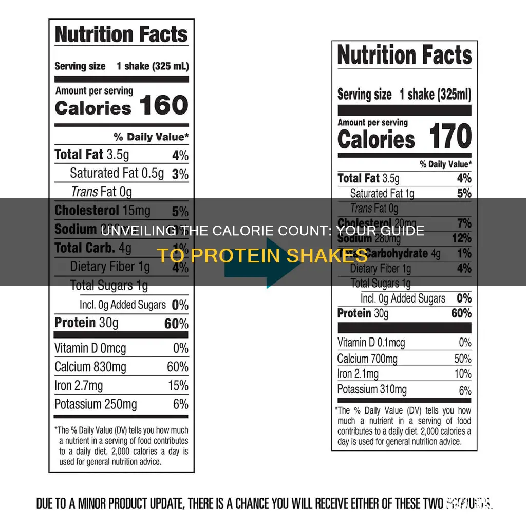 how many calories in a diet whey protein shake