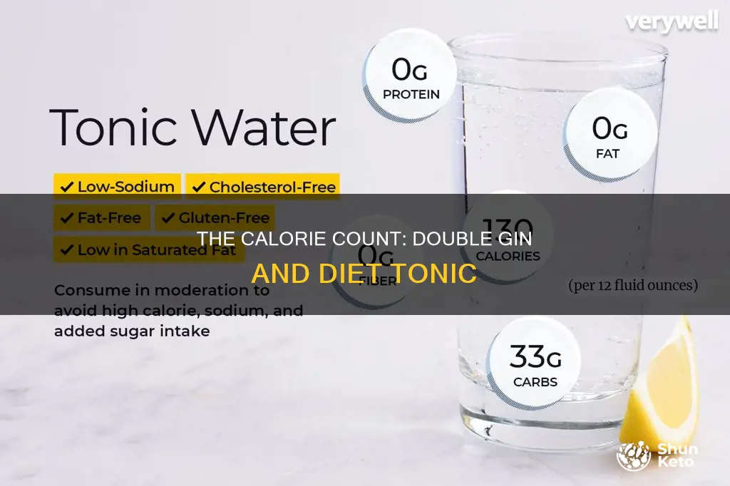 how many calories in a double gin and diet tonic