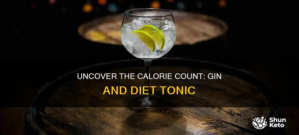 how many calories in a gin and diet tonic