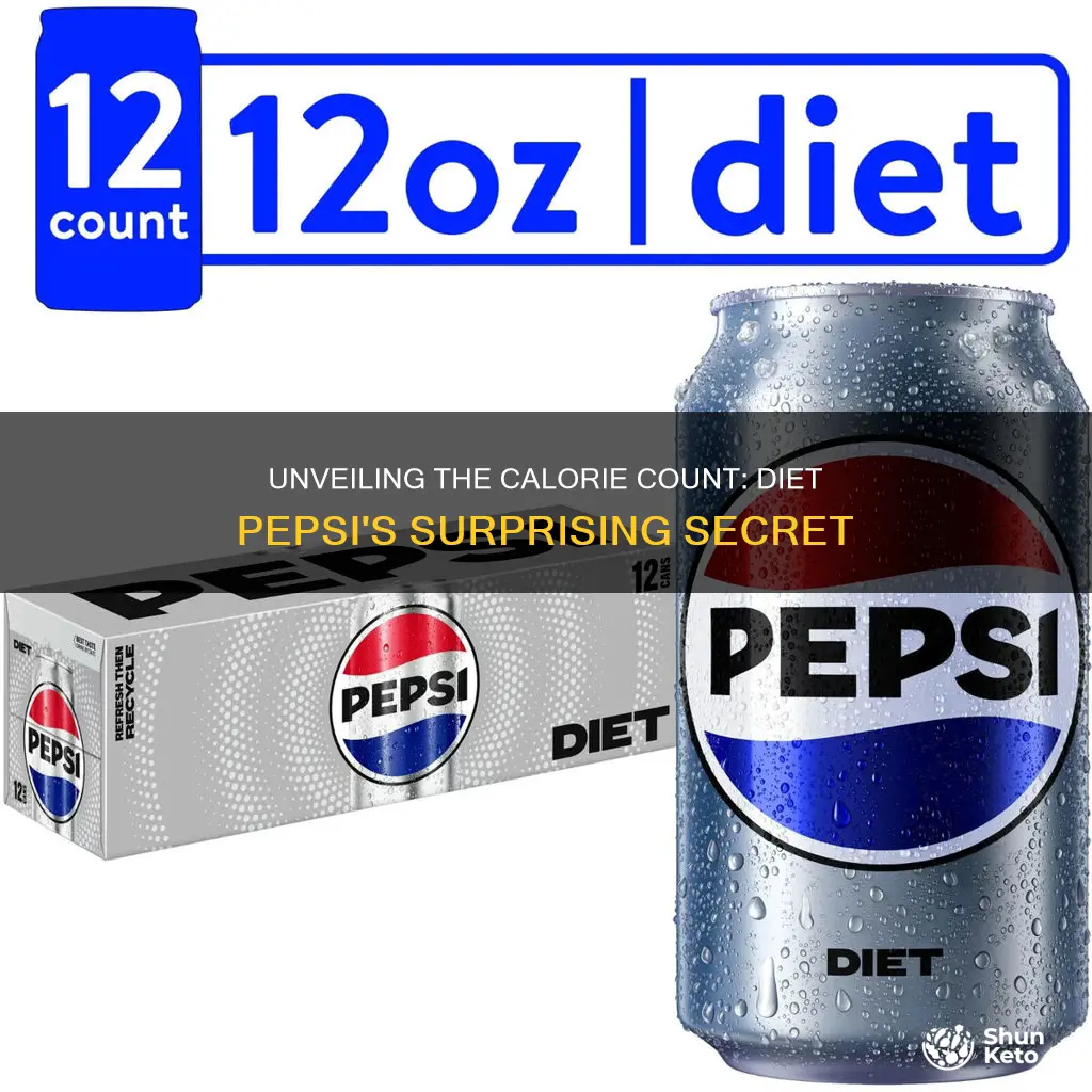 how many calories in a glass of diet pepsi