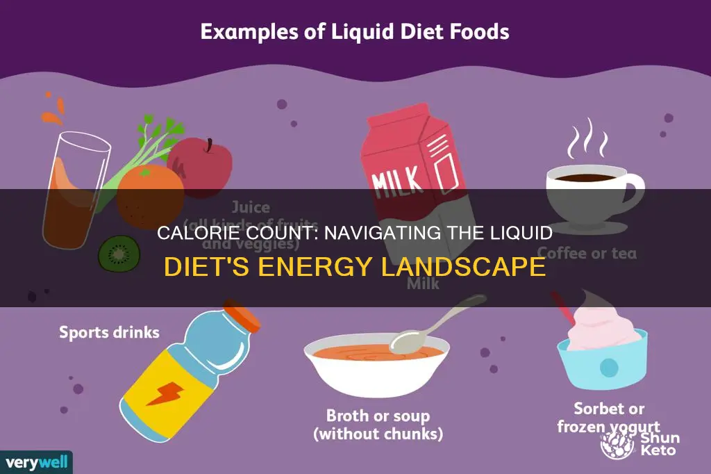 how many calories in a liquid diet