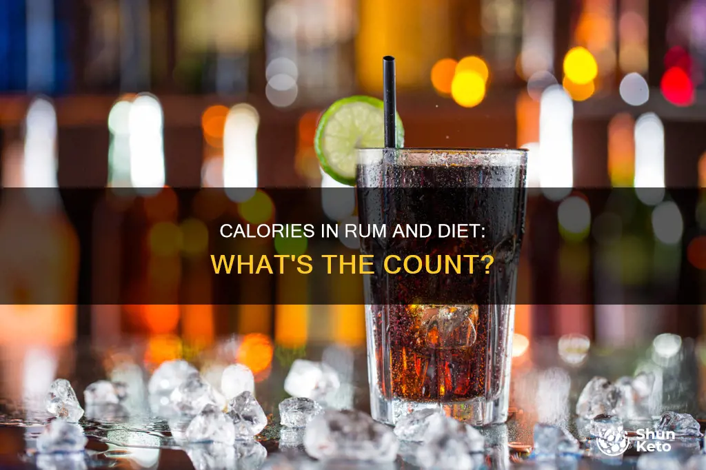how many calories in a rum and diet